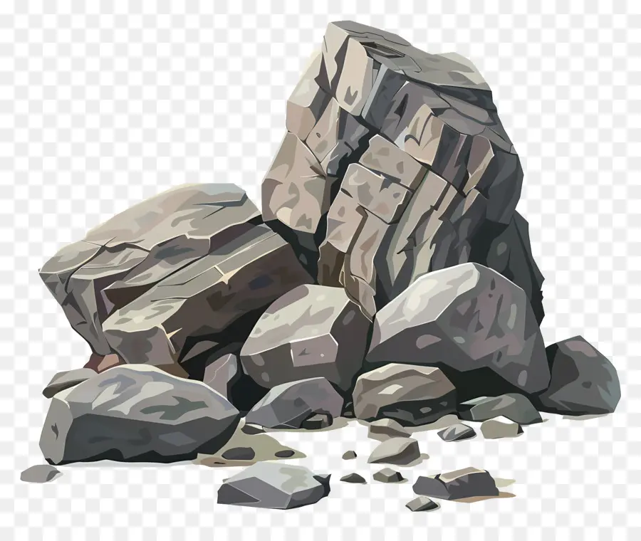 Las Rocas，Una Pila De Roca PNG