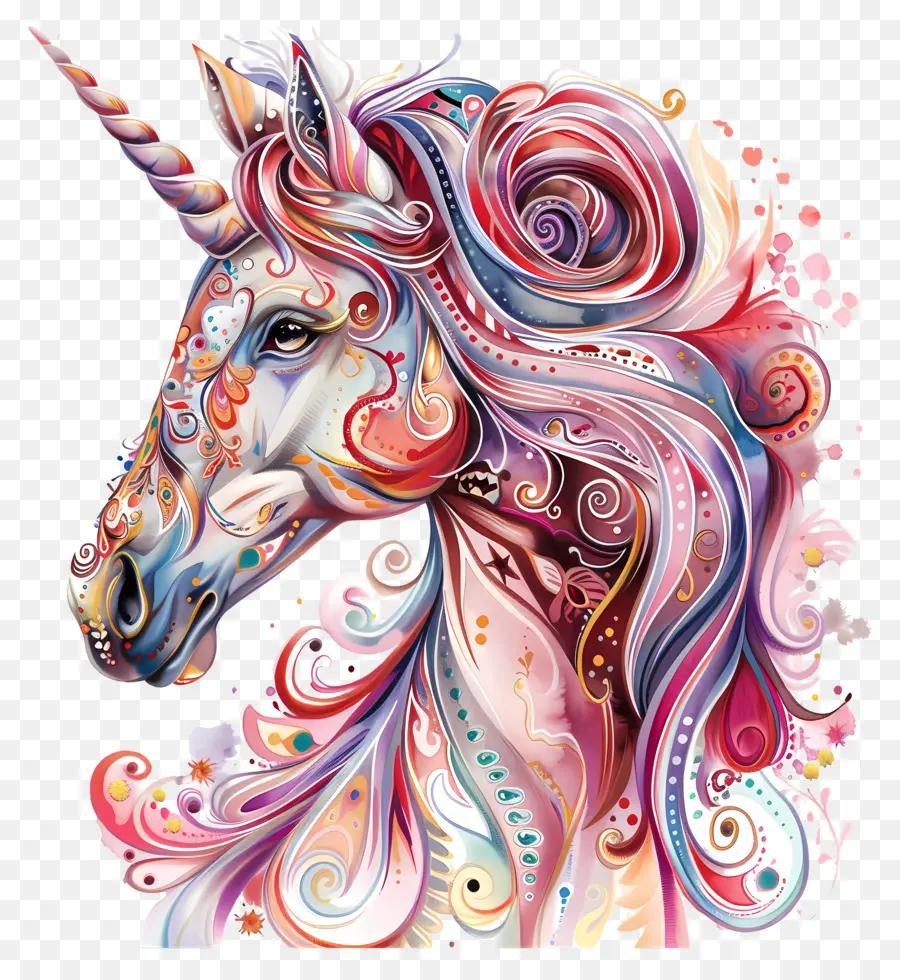 Unicornio，Unicornio Colorido PNG