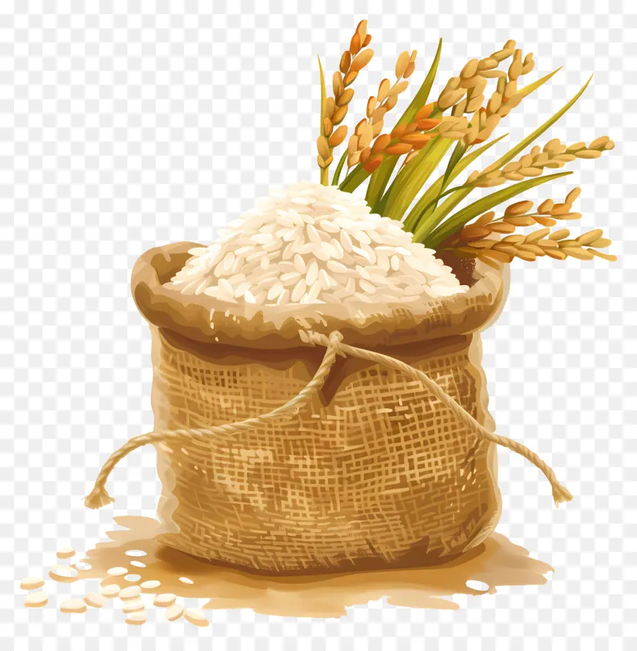 Arroz En La Bolsa，Arroz PNG