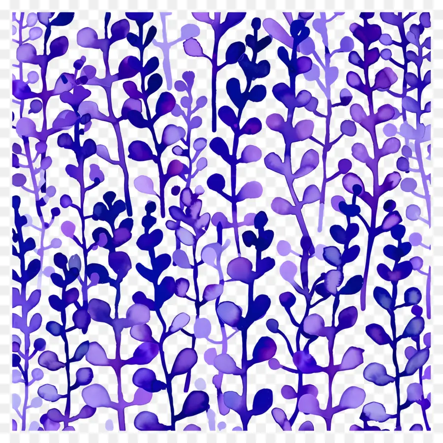 Patrón De Prados，Plantas Moradas PNG