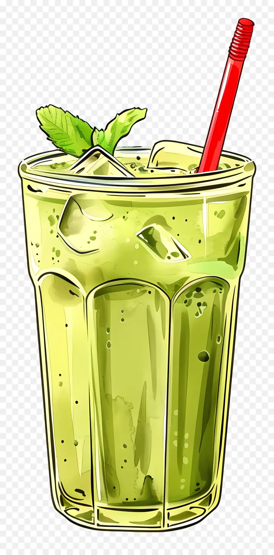 Beber Té Matcha，Bebida Verde PNG