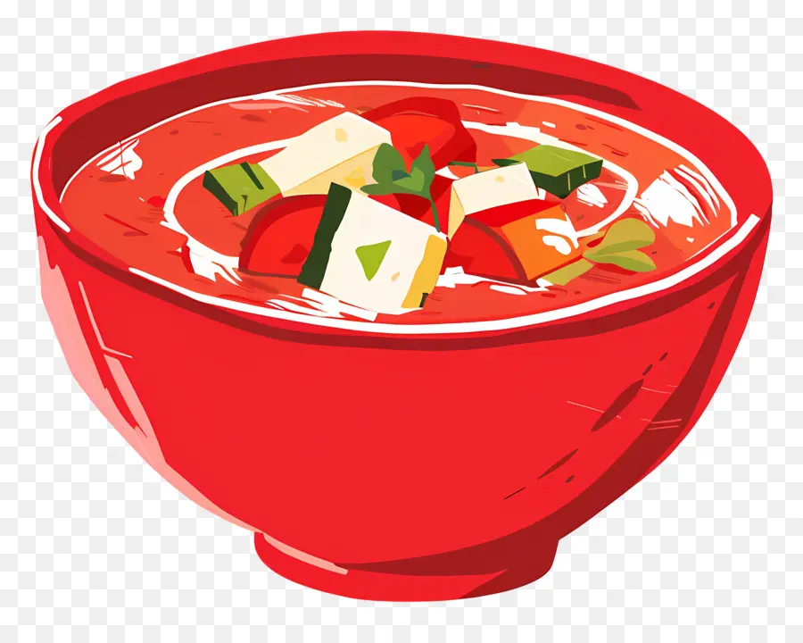 Gazpacho，Tazón De Sopa Roja PNG