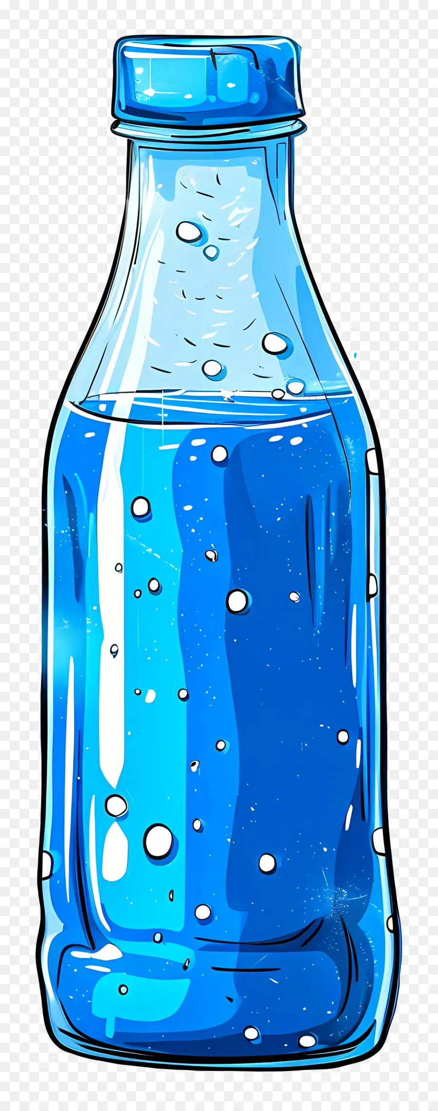 Botella De Leche Azul，Botella De Vidrio PNG
