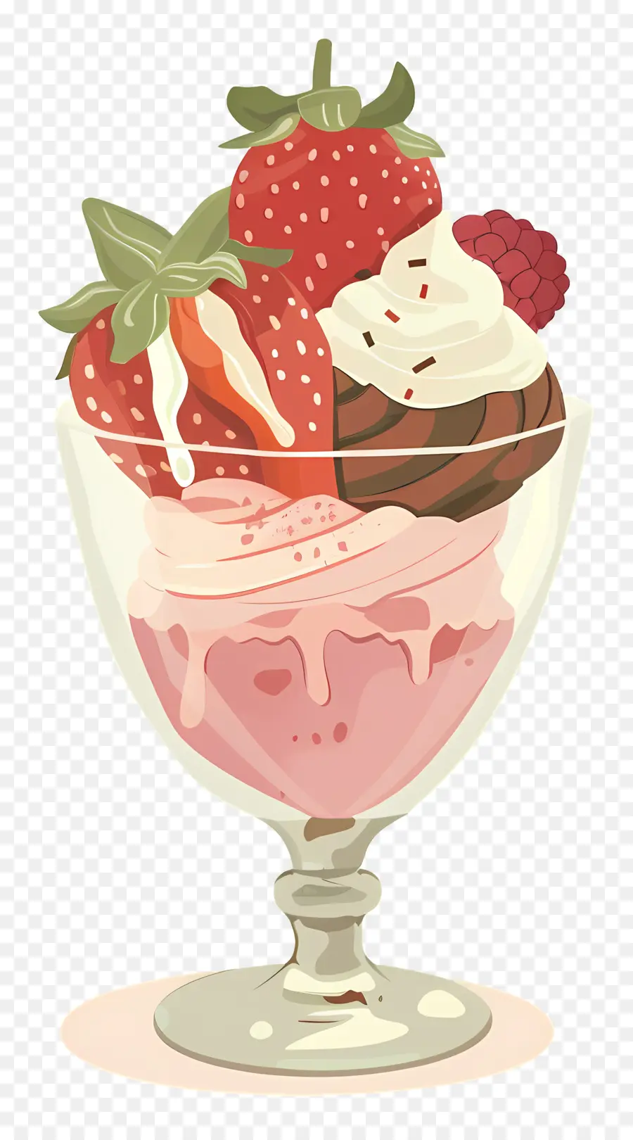 Helado，Helado De Fresa PNG