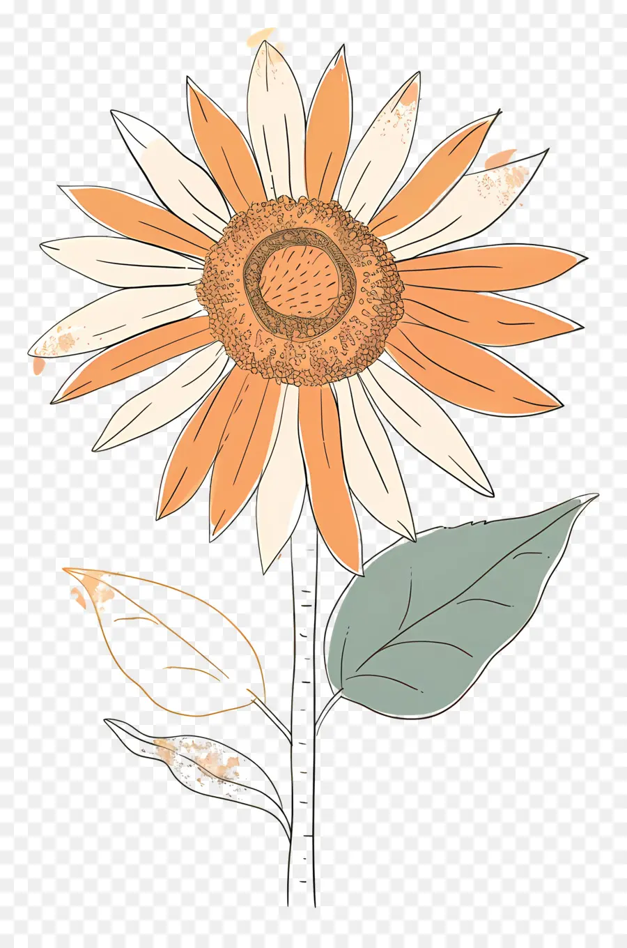 Doodle De Girasol，Girasol PNG