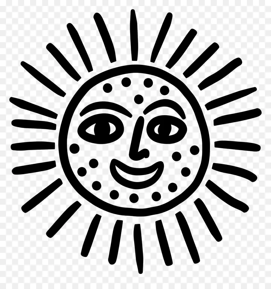 Verano，Sol Sonriente PNG