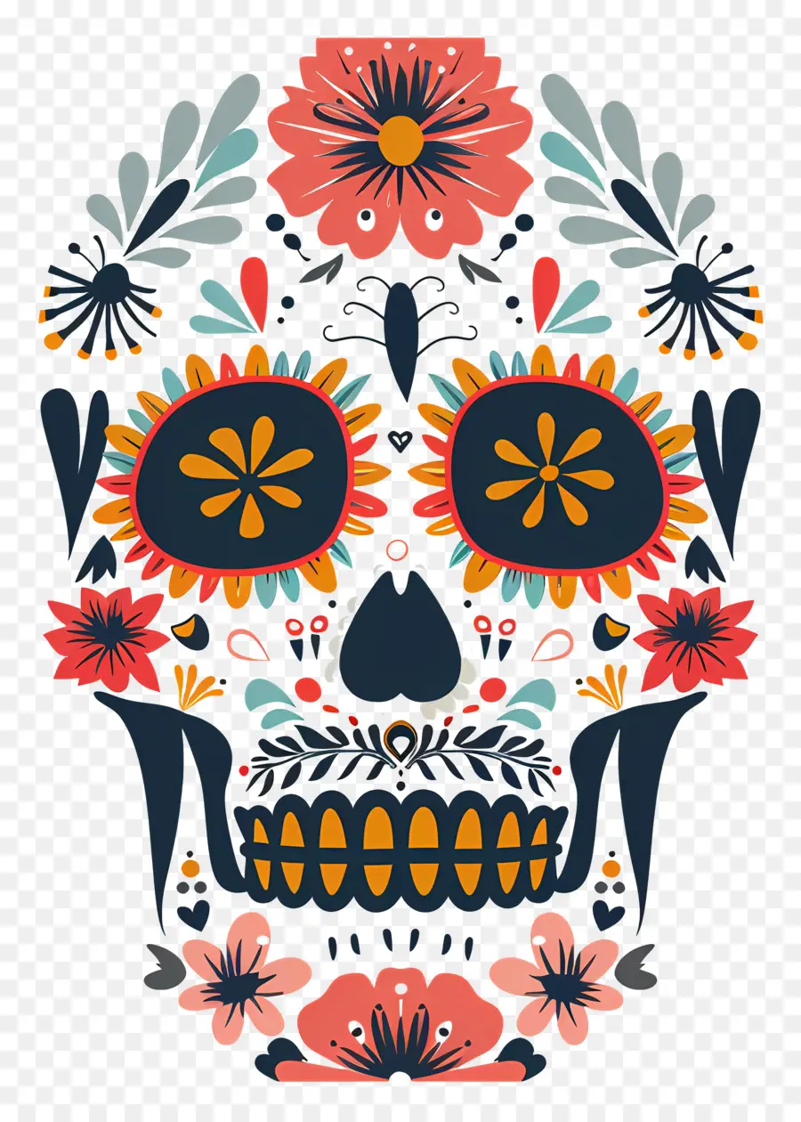 Calavera De Azúcar，Dia De Muertos PNG