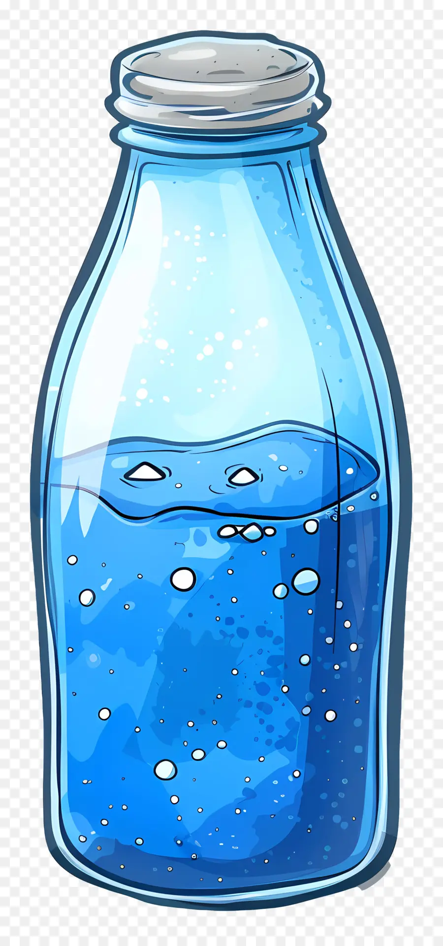 Botella De Leche Azul，Botella De Agua PNG