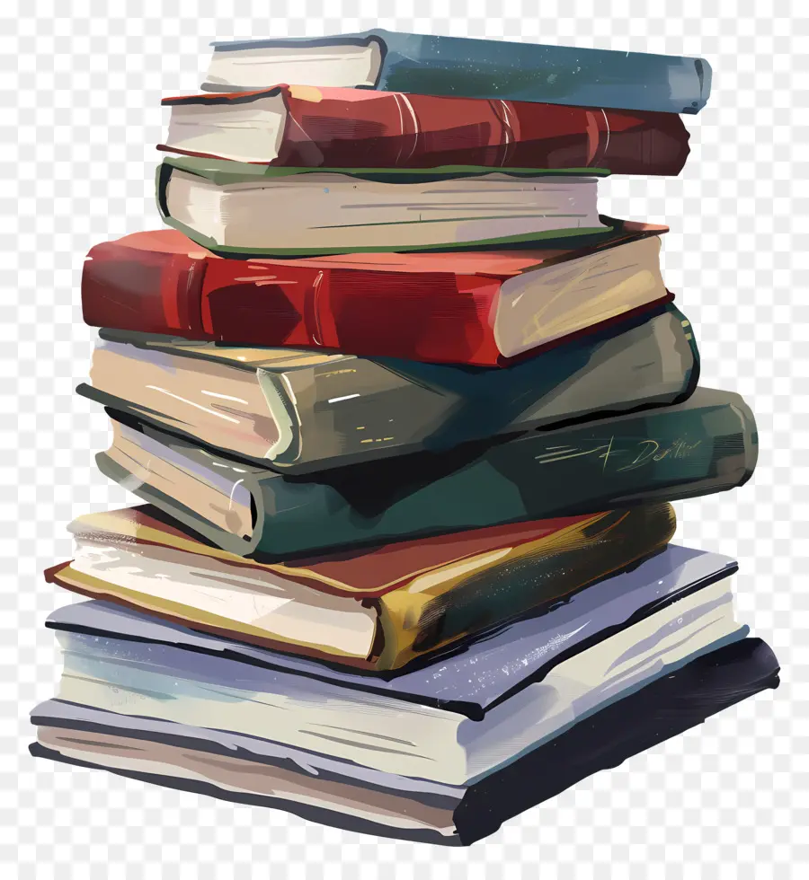 Pila De Libros，Papeles PNG