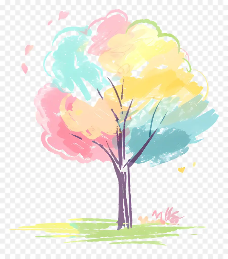 Árbol，Colorido árbol PNG