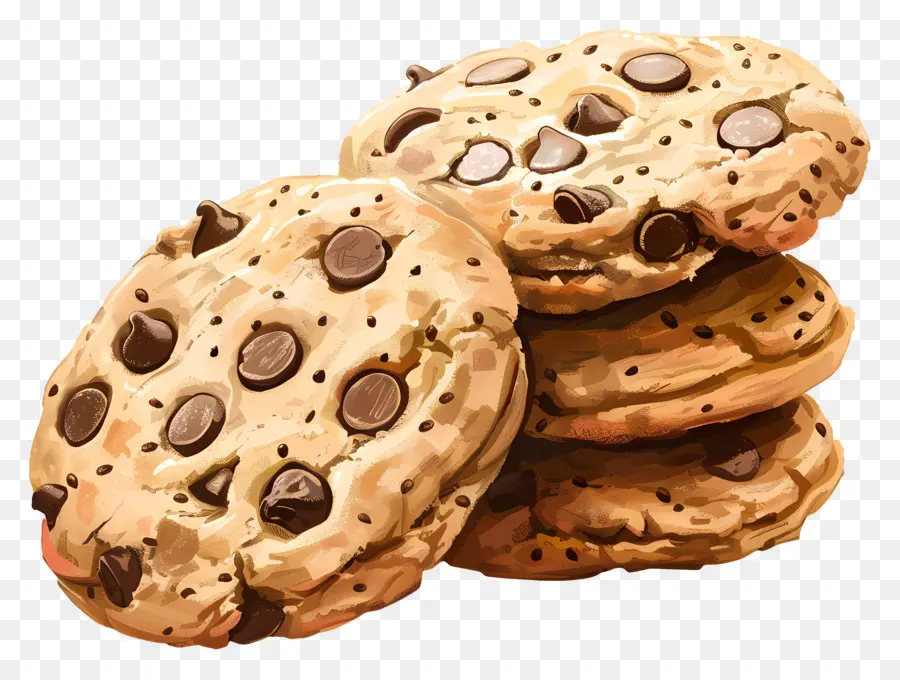 Las Cookies，Galletas Con Chispas De Chocolate PNG