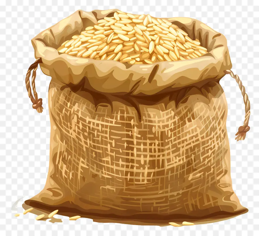 Arroz En La Bolsa，Granos Amarillos PNG