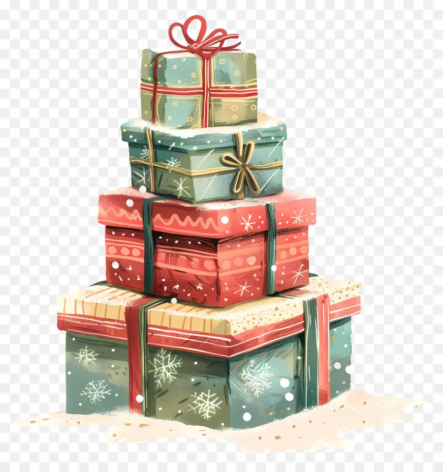 Caja De Regalo，Cajas De Regalo Apiladas PNG