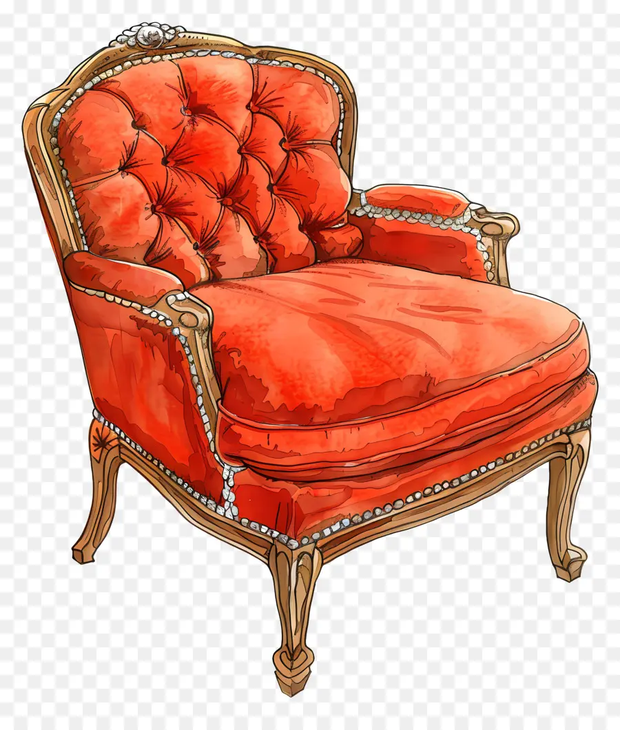 Silla Tipo Banquete，Sillón Vintage PNG