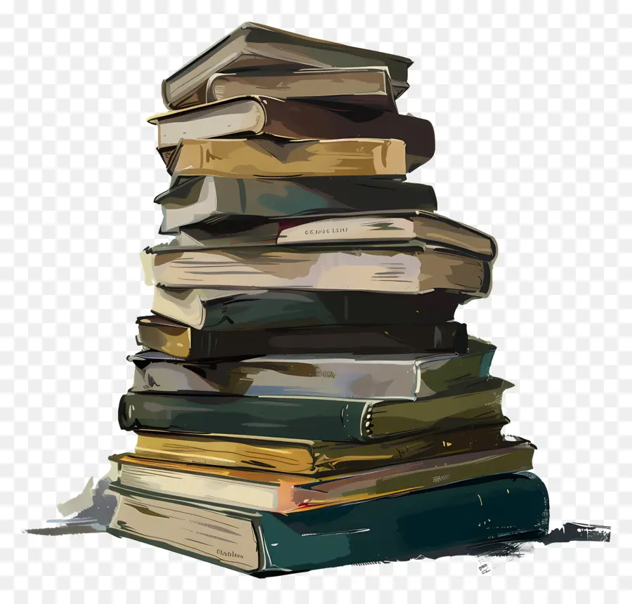 Pila De Libro，Libros Antiguos PNG