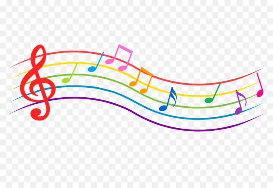 Notas De La Música，Arco Iris PNG