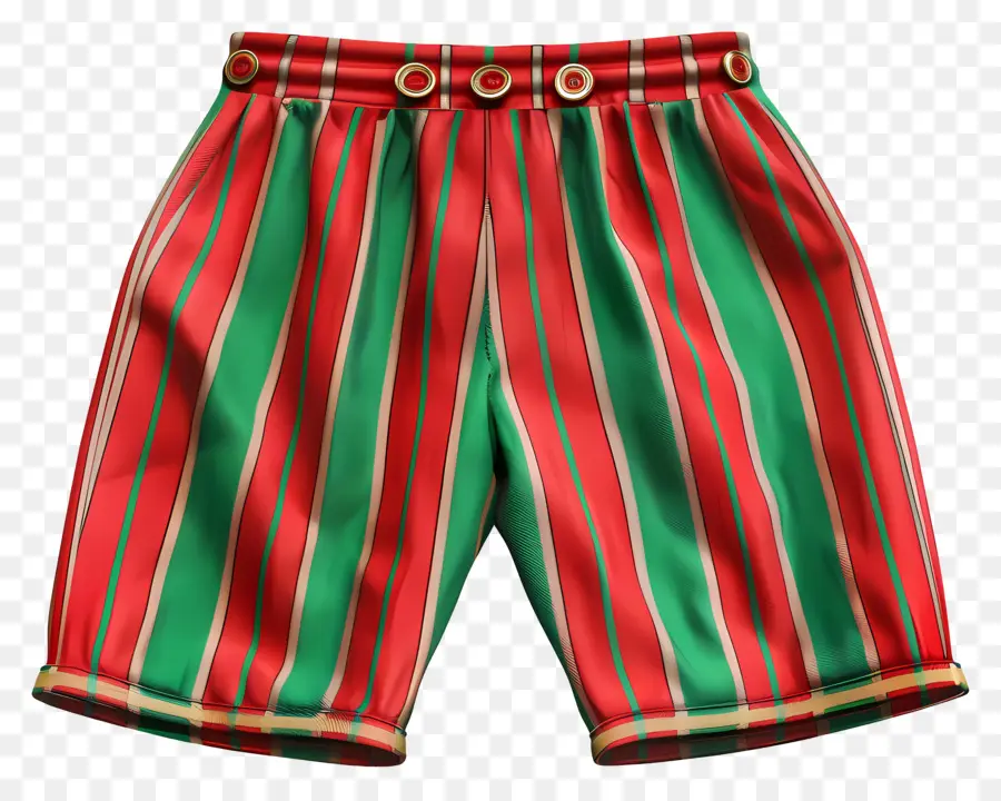 Rojo Cortos，Pantalones Cortos A Rayas PNG