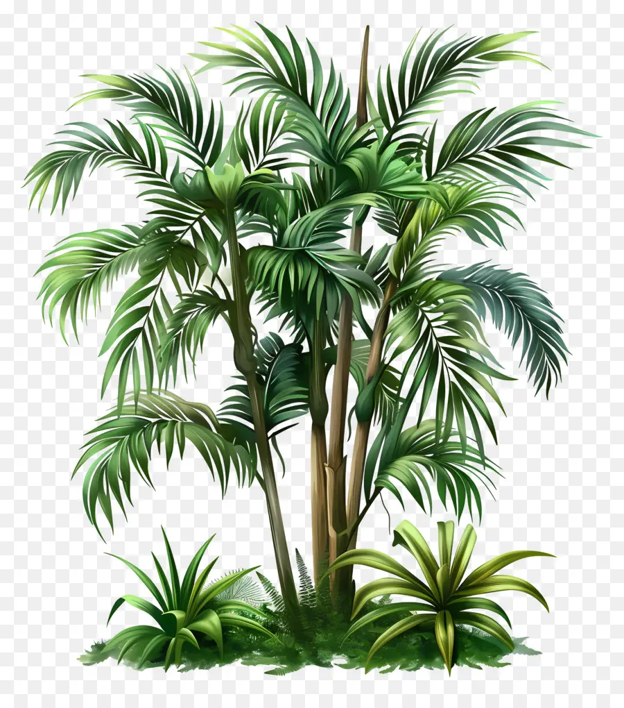 Plantas De La Selva，Palmera PNG