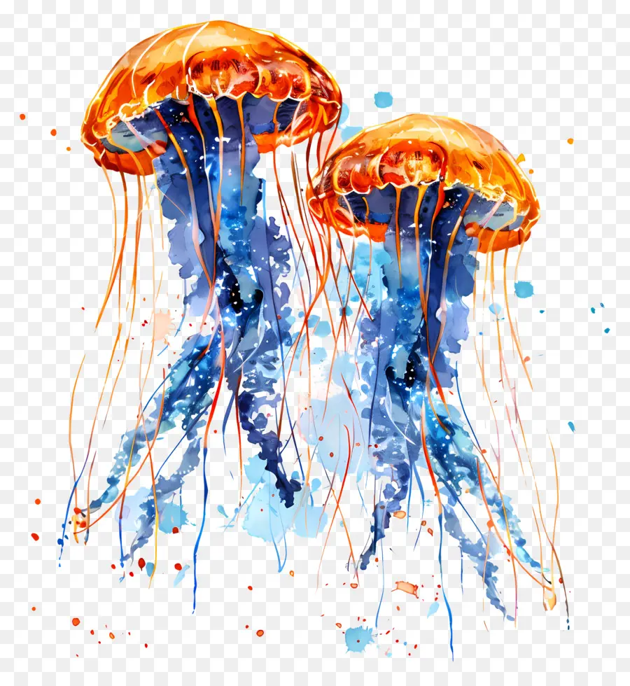 Las Medusas，Pintura A La Acuarela PNG