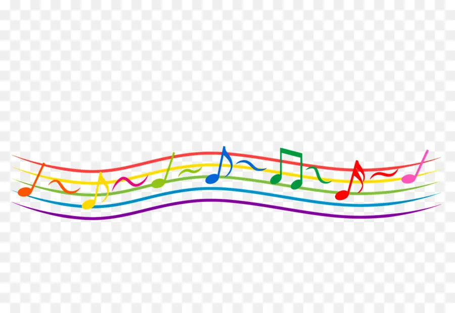 Notas De La Música，Arco Iris PNG