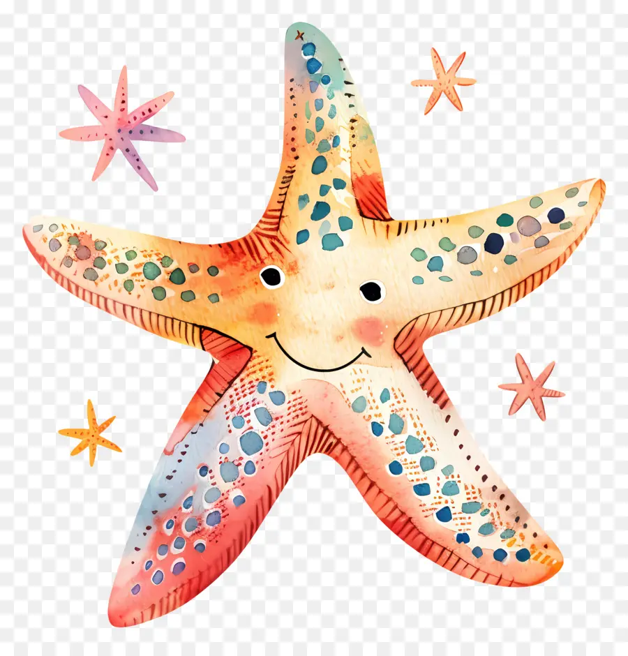 Estrella De Mar，Cara Sonriente PNG