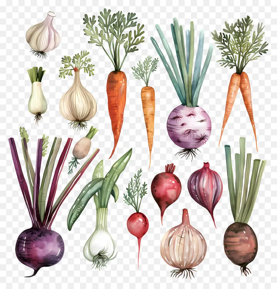 Verduras，Las Hortalizas De Raíz PNG