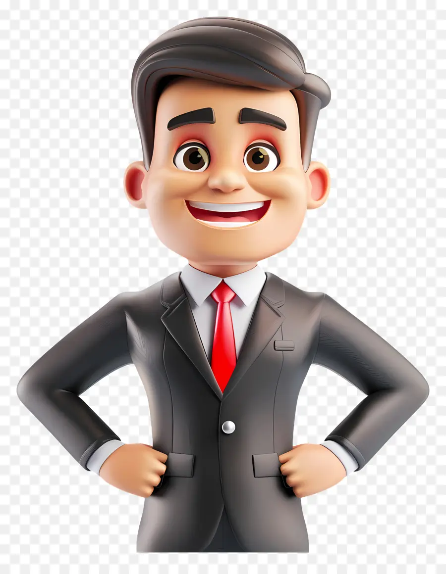 Smiling Business Man，Dibujos Animados De Hombre De Negocios PNG