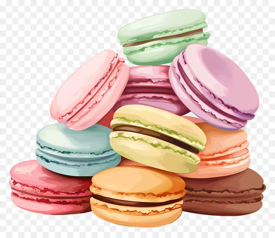 Macarrones，Postre PNG