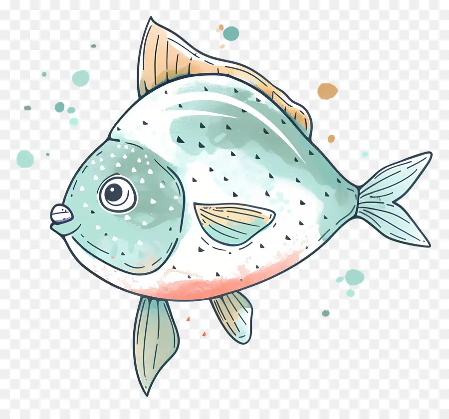 Pez Garabato，Pescado Azul PNG