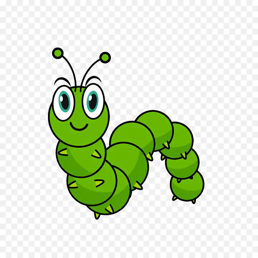 Dibujos Animados De Caterpillar，Oruga Verde PNG