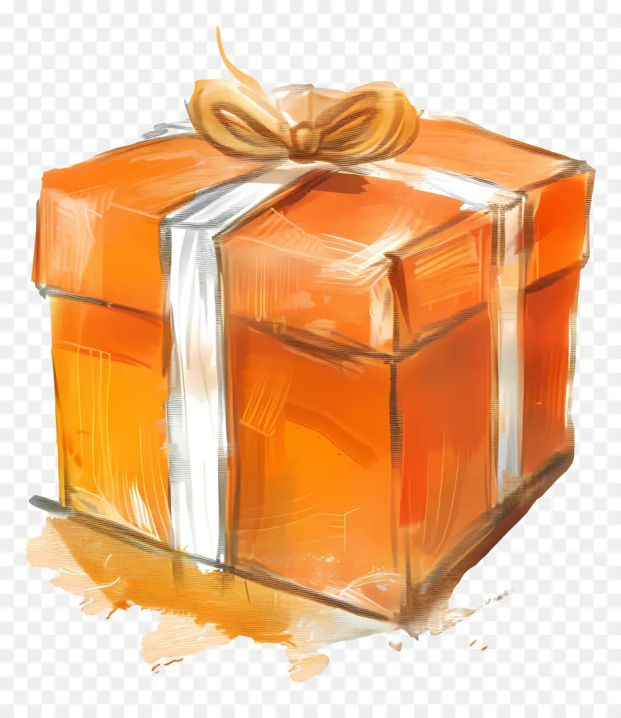 Caja De Regalo，Naranja PNG