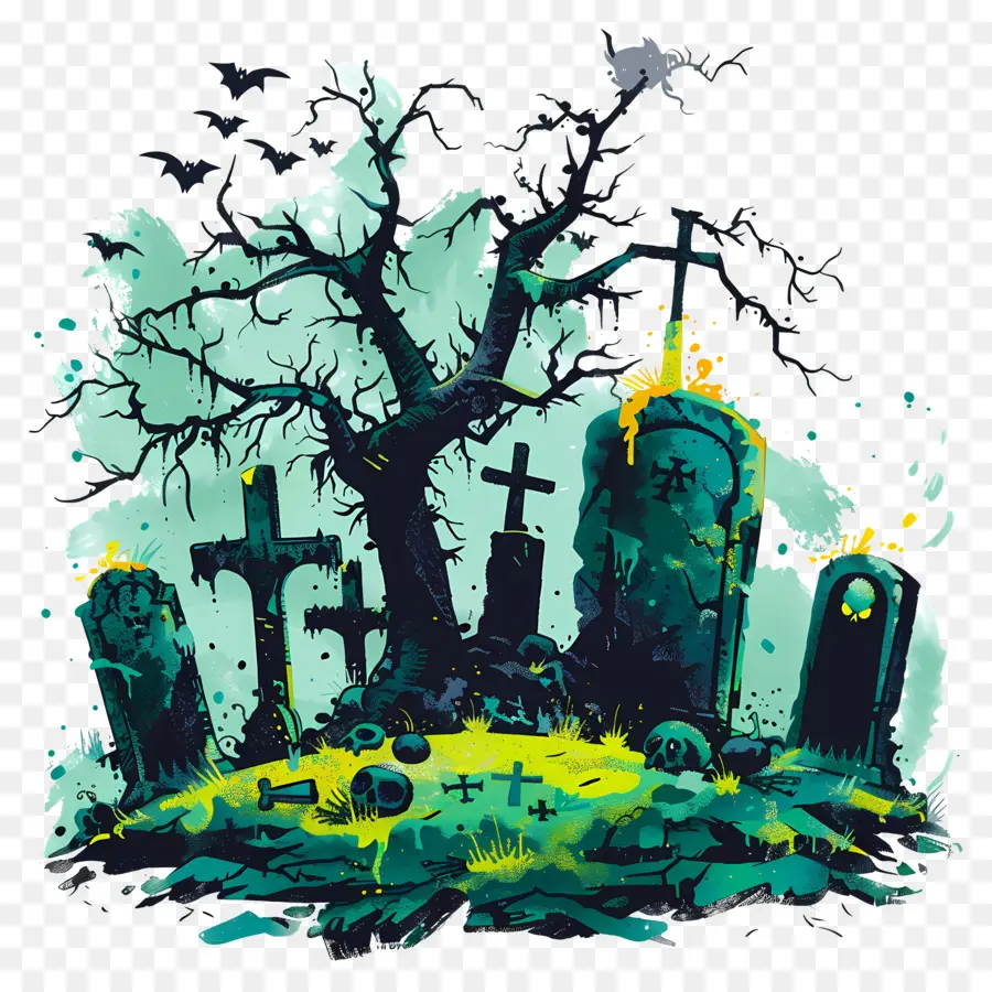 Cementerio De Halloween，Graveyard PNG