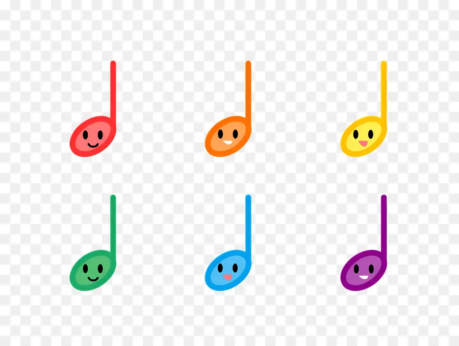 Notas De La Música，Color PNG