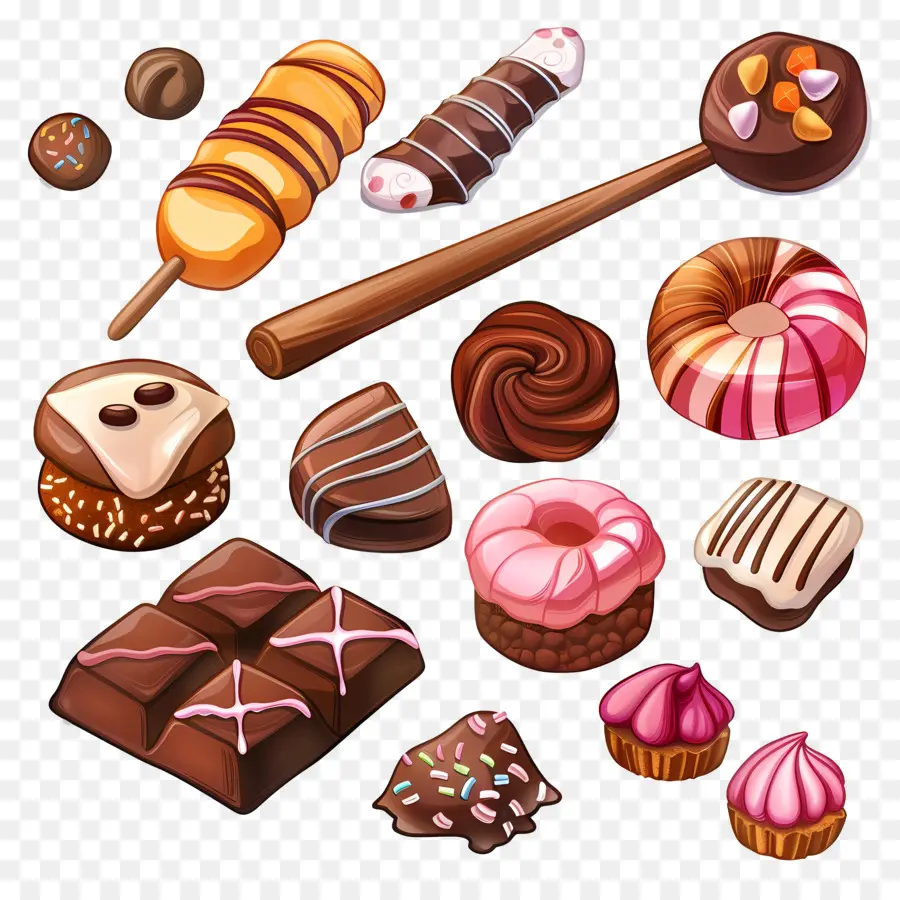 Dulces De Chocolate，Chocolate PNG