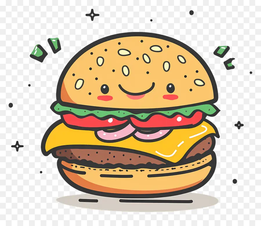 La Comida，De Dibujos Animados De La Hamburguesa PNG