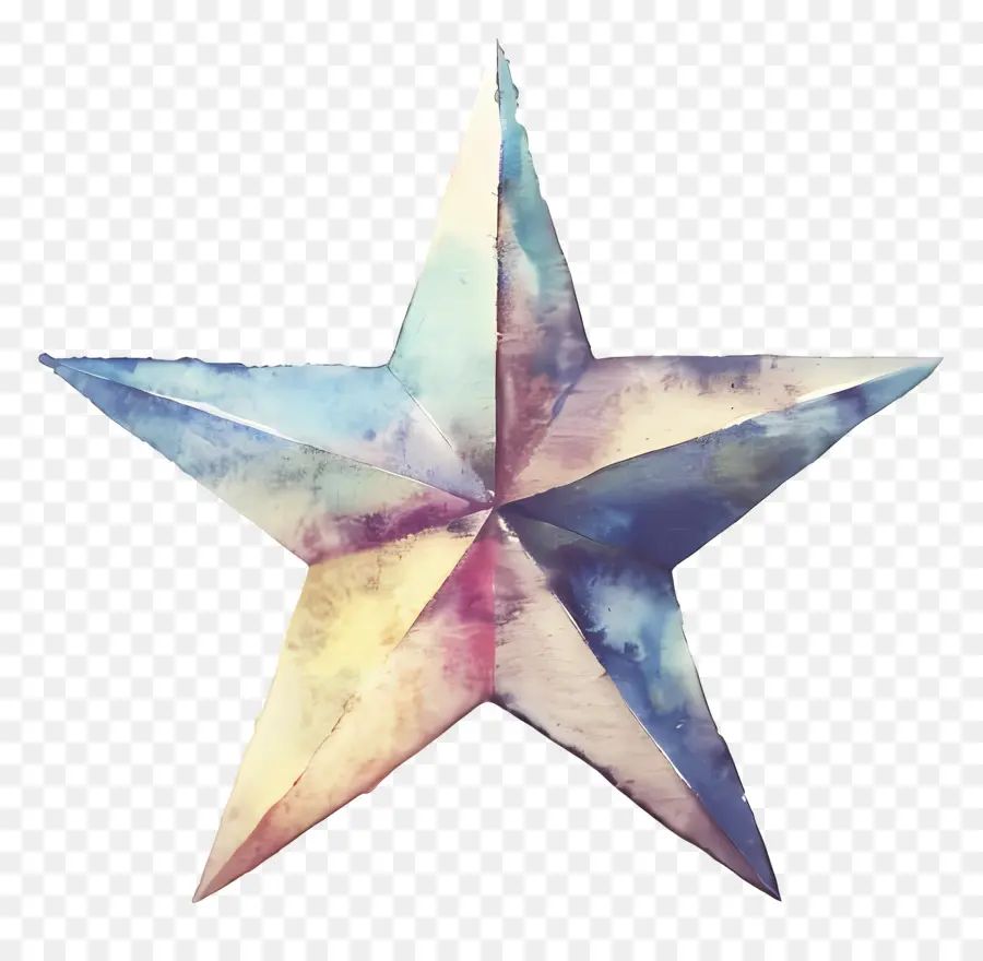 Estrella De Acuarela，Pintura A La Acuarela PNG