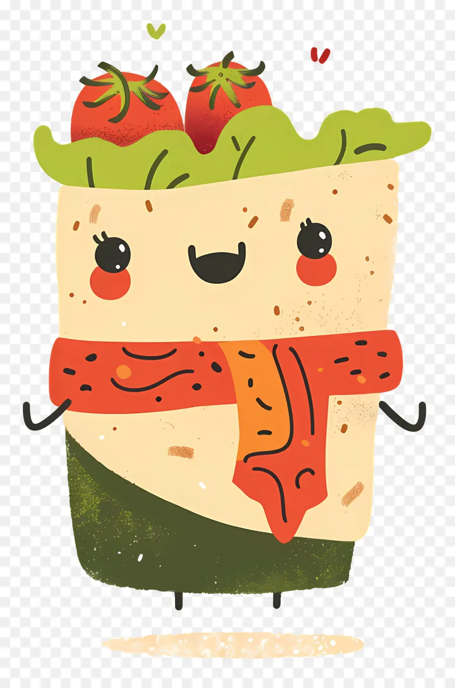 Burrito，Lindo Sándwich De Dibujos Animados PNG