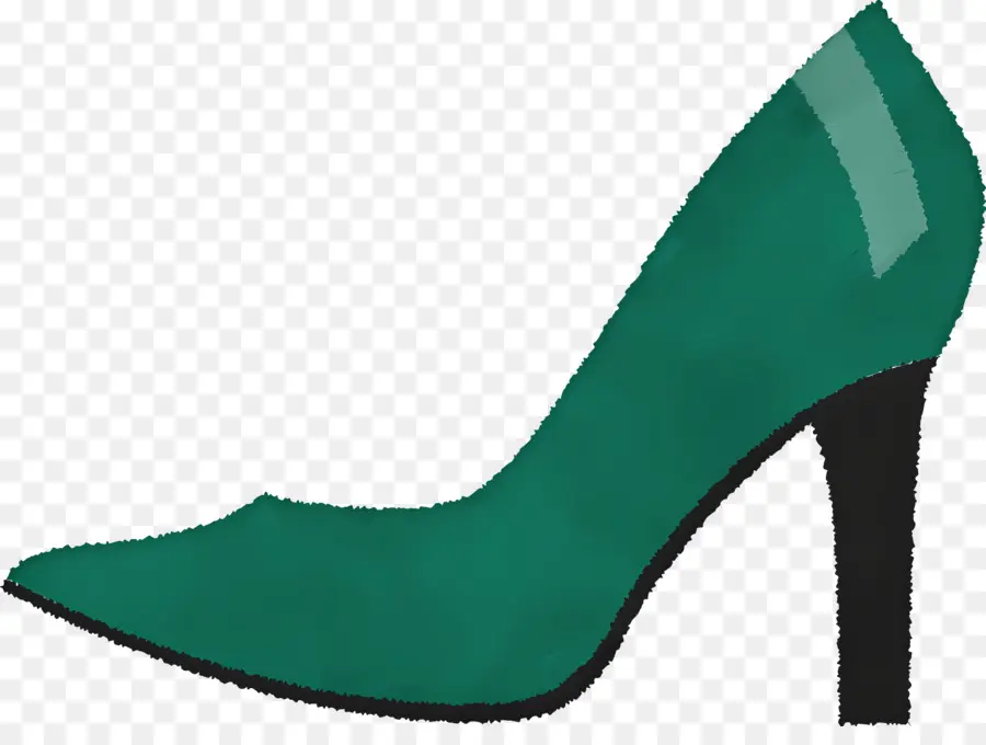 Zapatos De Tacón Alto，Zapato Verde PNG