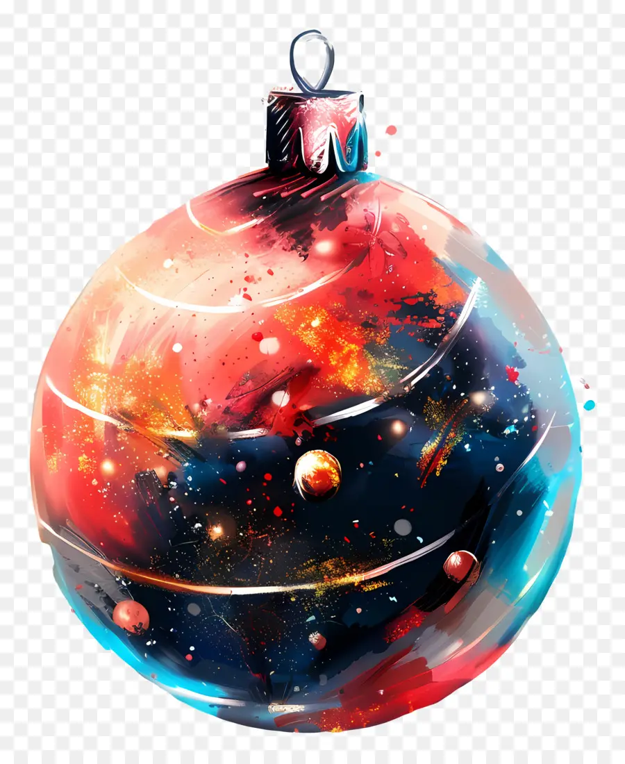 Bola De Navidad，Pintura A La Acuarela PNG