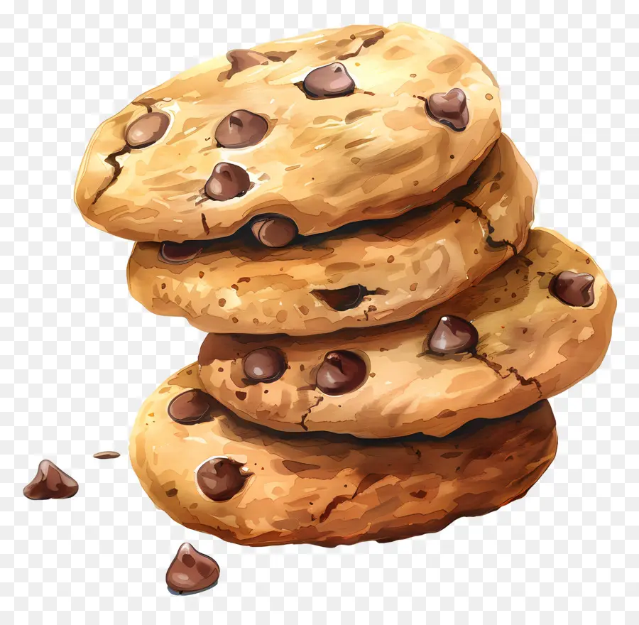 Las Cookies，Galletas Con Chispas De Chocolate PNG