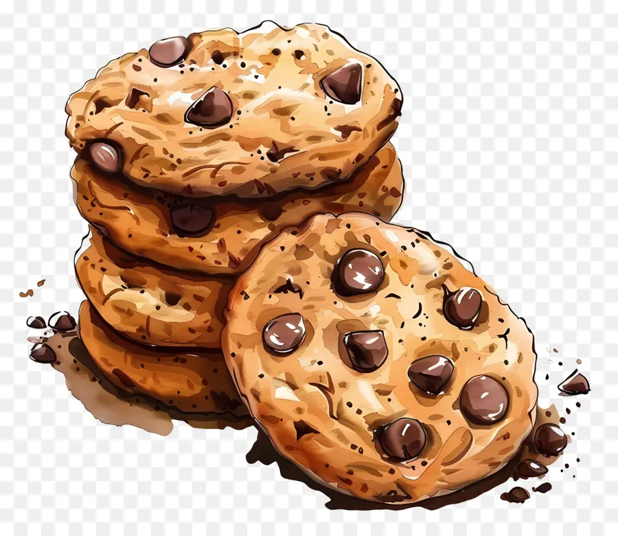 Las Cookies，Galletas Con Chispas De Chocolate PNG