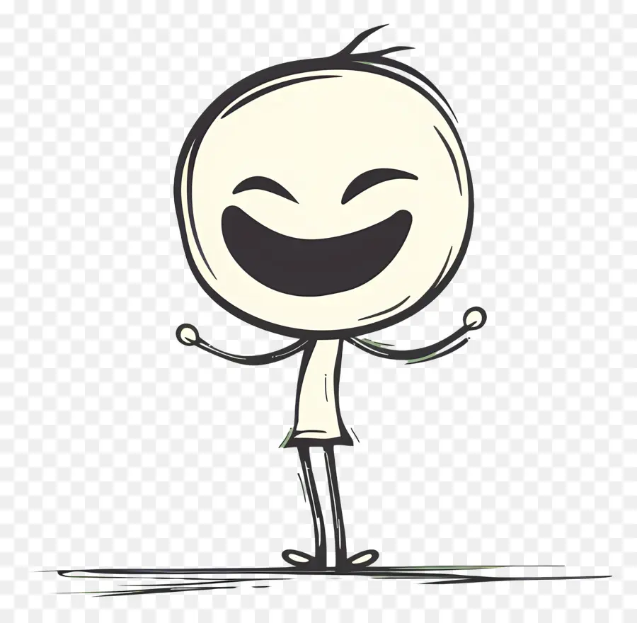 Figura De Palo Riendo，Personaje De Dibujos Animados PNG