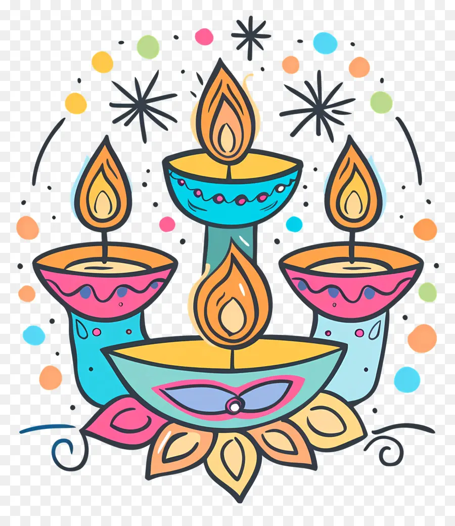 Diwali，Velas PNG