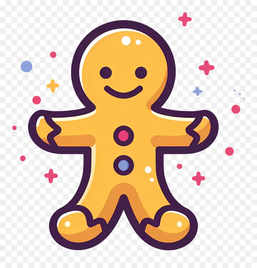 Hombre De Pan De Jengibre，Sonriendo PNG