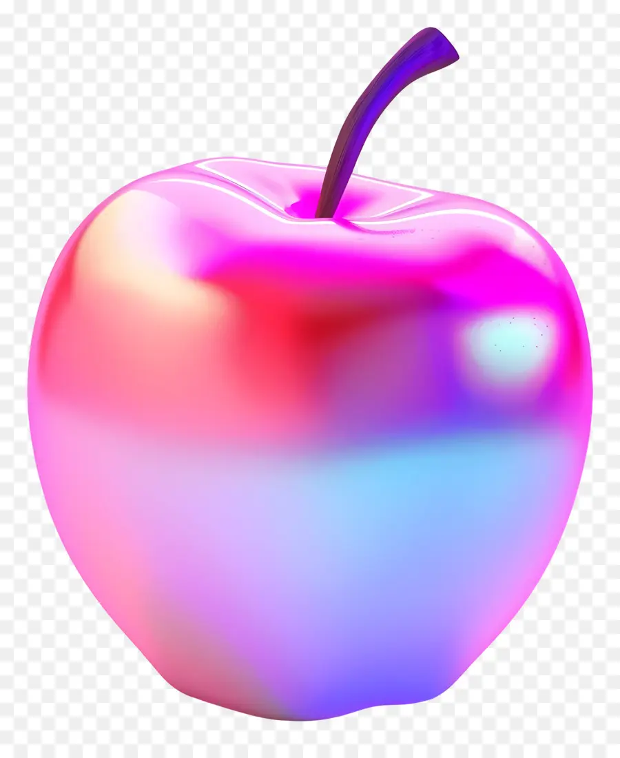 Manzana De Neón，Manzana Arcoiris PNG