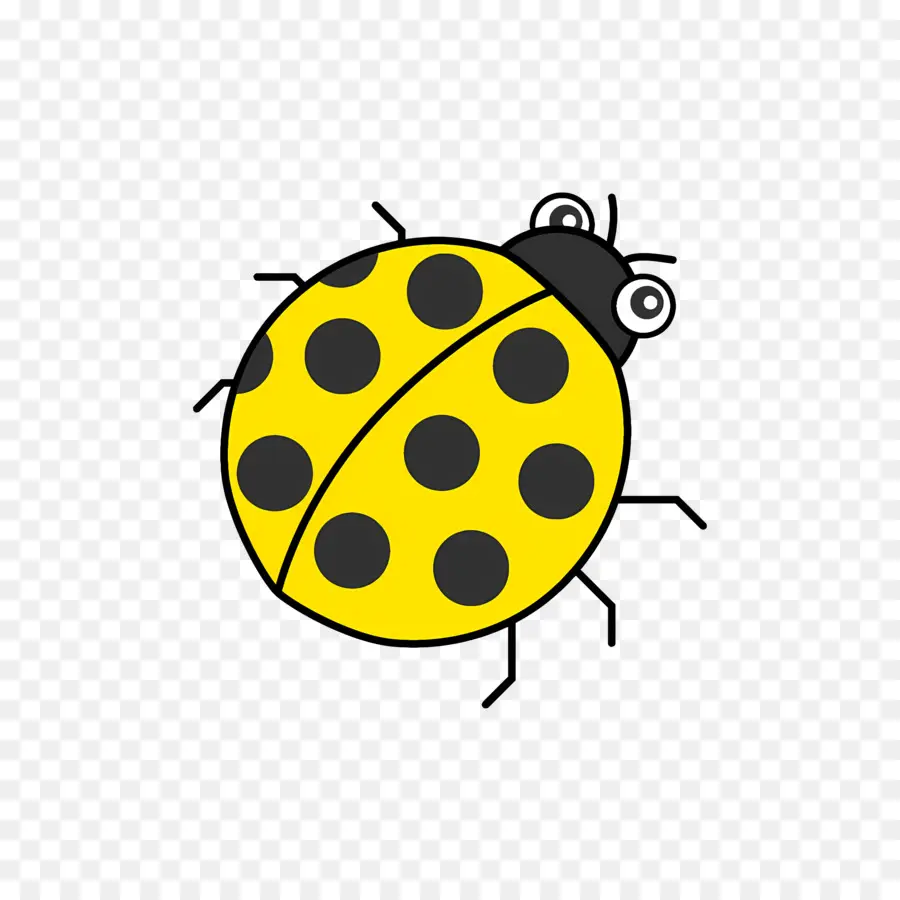 Ladybug，Negro Y Amarillo PNG