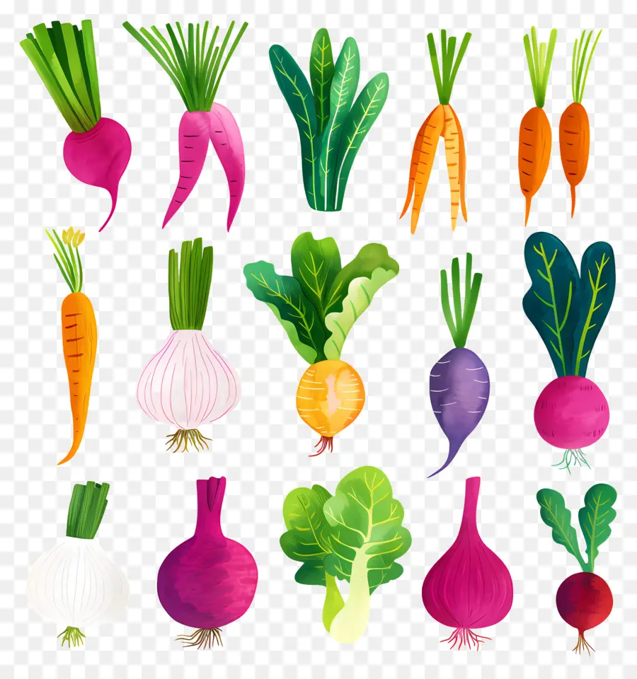 Verduras，Pinturas Acuarela PNG