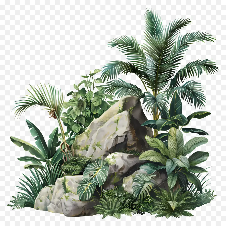 Plantas Tropicales，Paisaje Tropical PNG