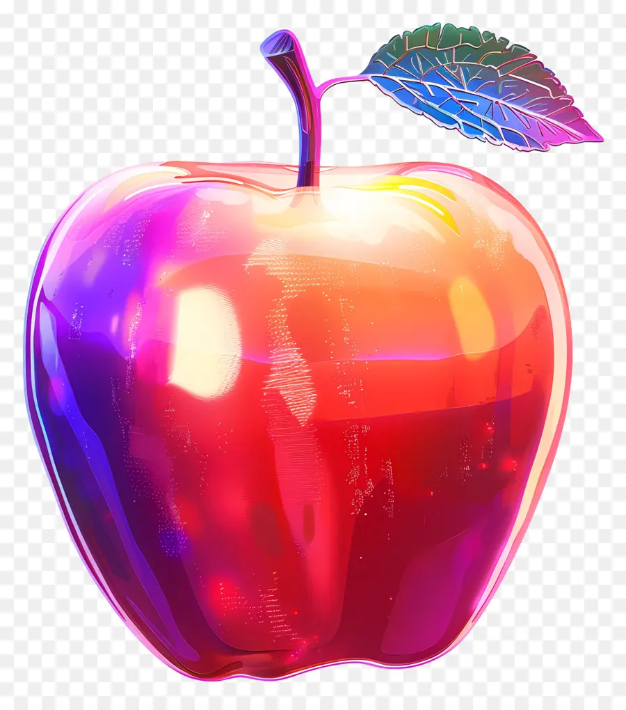 Manzana De Neón，Manzana Roja PNG