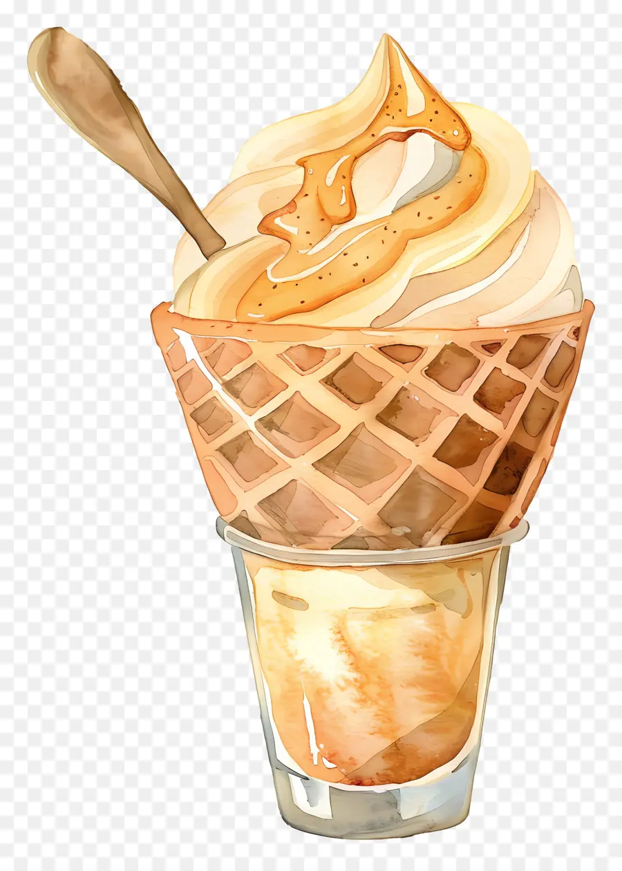 Helado，Pintura A La Acuarela PNG